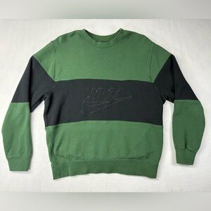 Nike Color-Block Logo Embroidered Crew Neck Sweatshirt Size Medium flawless